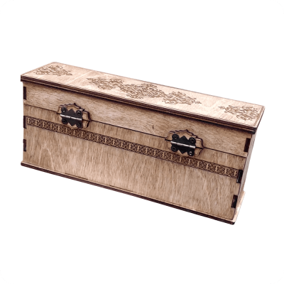 Custom Engraved Wooden Box – Decorative Keepsake Chest - 2