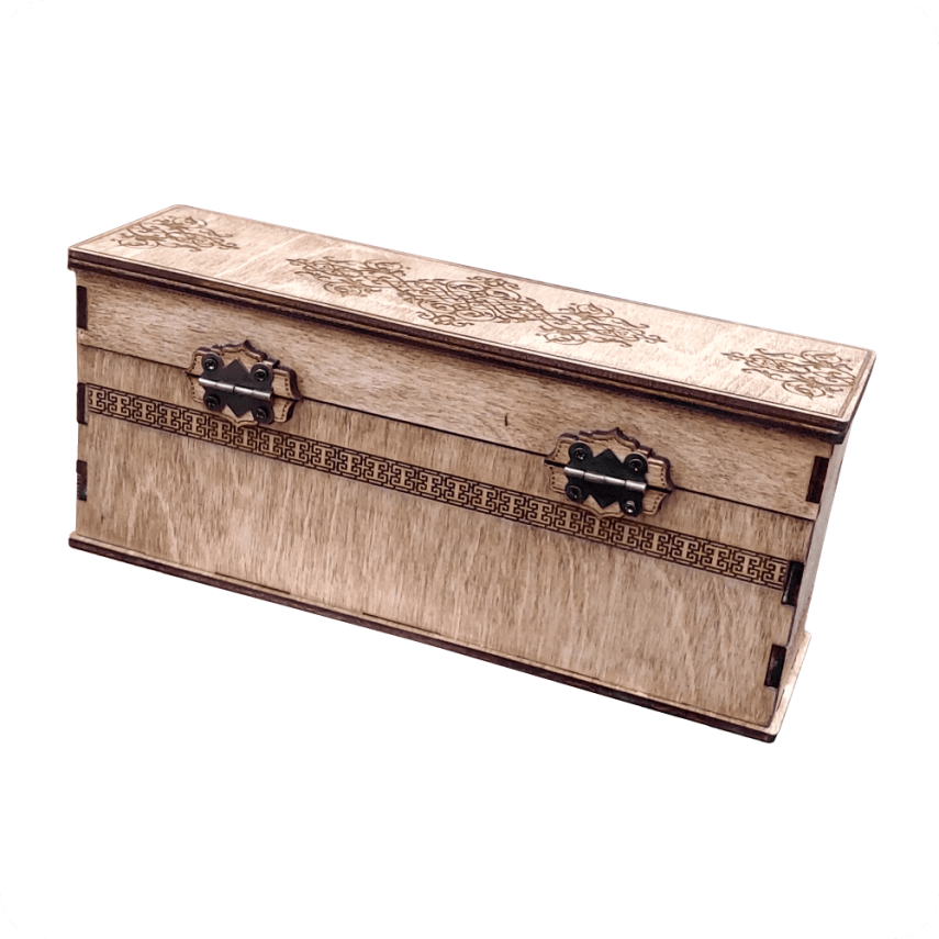 Custom Engraved Wooden Box – Decorative Keepsake Chest - 2