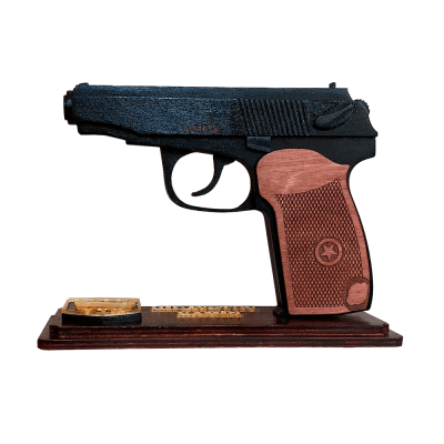 Custom Wooden Police Decor – Gun Model with Badge & Name - 4
