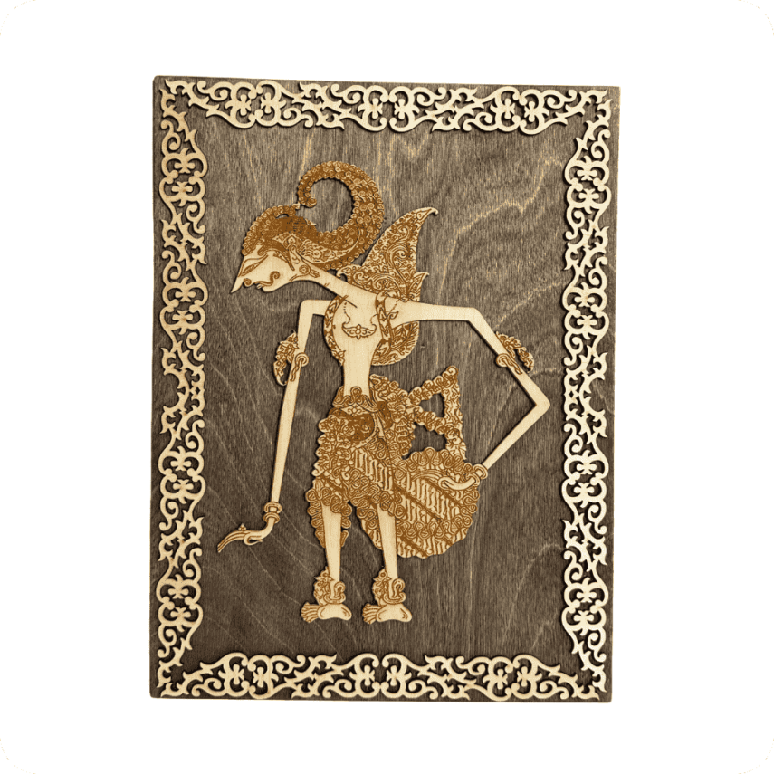 Dekorativ Taxta Lövhə – Wayang Golek Dizaynlı - 1
