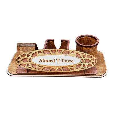 Деревянный настольный органайзер - 