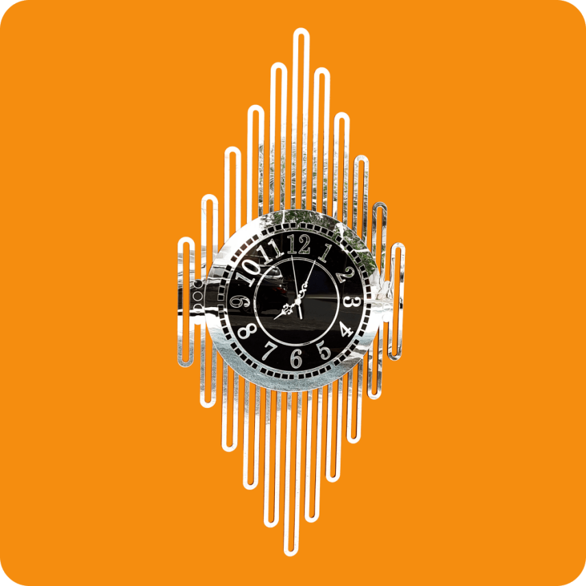 Futuristic Acrylic Wall Clock – Mirror Design - 3