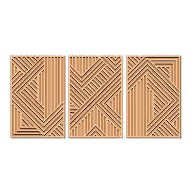 Geometric Wooden Wall Decor - 1