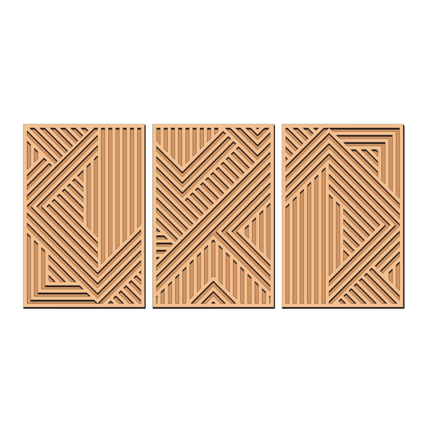 Geometric Wooden Wall Decor - 1