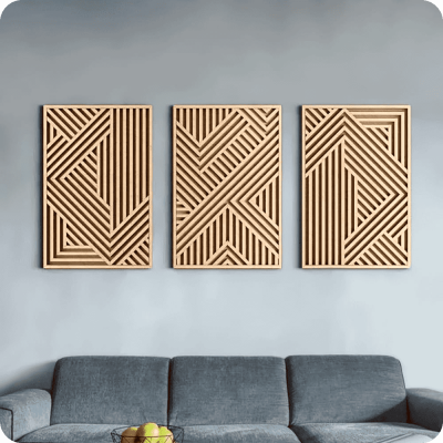 Geometric Wooden Wall Decor - 2