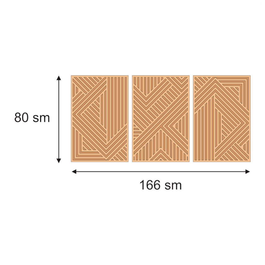 Geometric Wooden Wall Decor - 3
