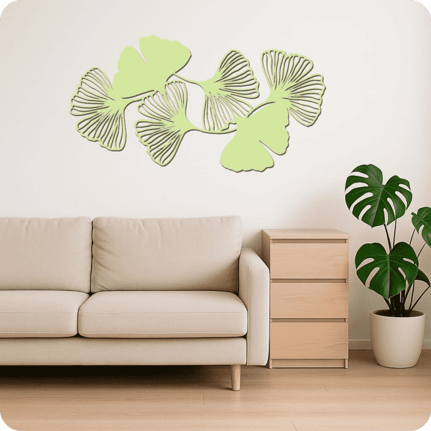 Ginkgo Yarpaqlı Divar Dekoru - 2