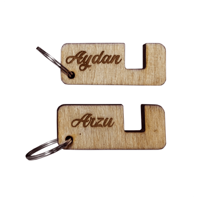 Personalized Keychain with Phone Stand - 1