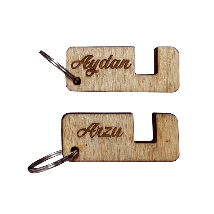 Personalized Keychain with Phone Stand - 1