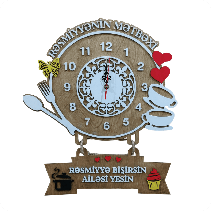 Mətbəx üçün Şəxsi Divar Saatı - 1