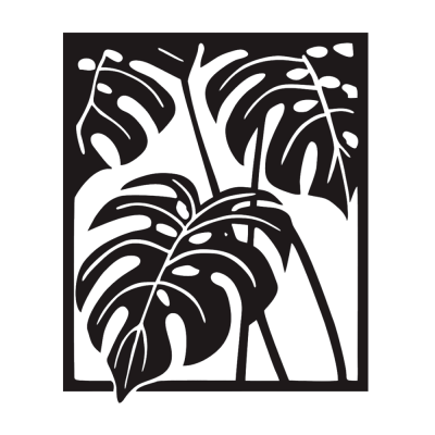 Monstera Motivli Taxta Divar Dekoru - 1