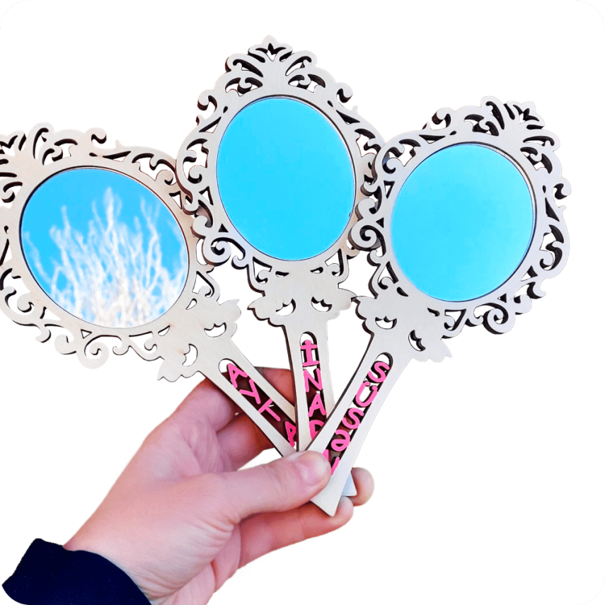 Personalized Decorative Hand Mirror - 2