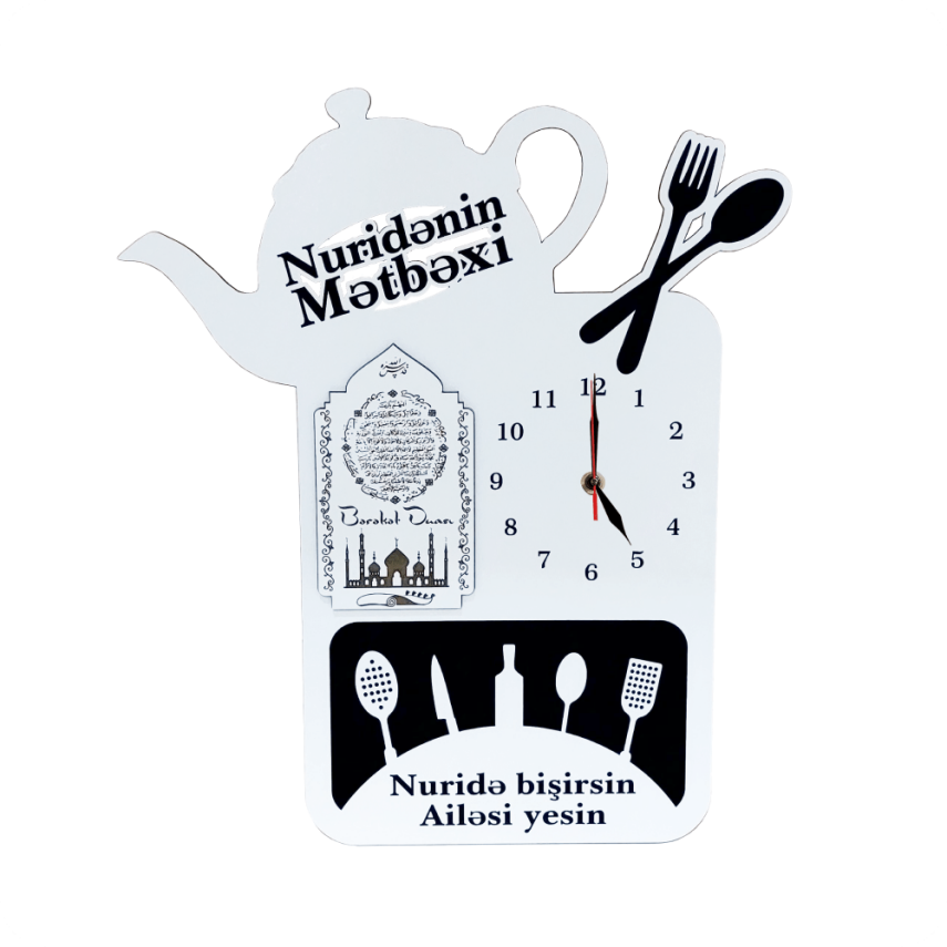 Personalized Name Wall Clock for Kitchen - 1