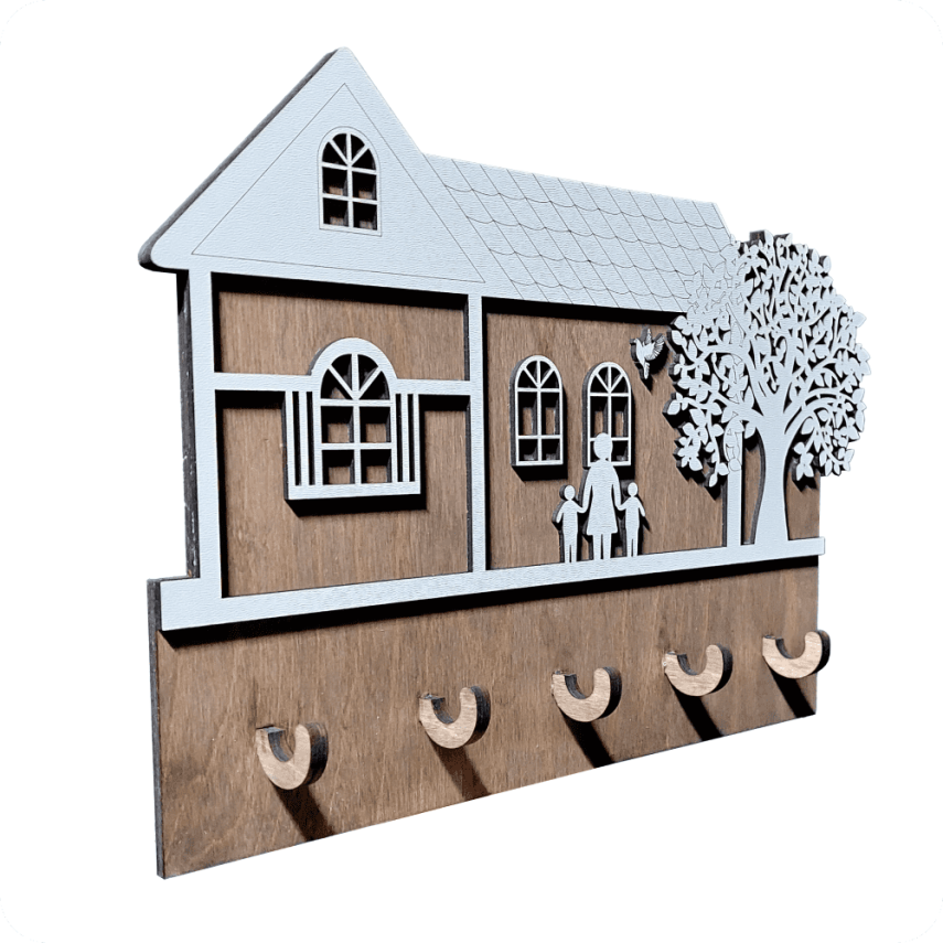 Personalized Wooden Key Holder - 1