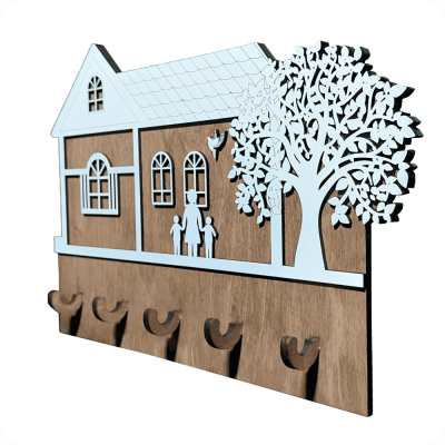 Personalized Wooden Key Holder - 2