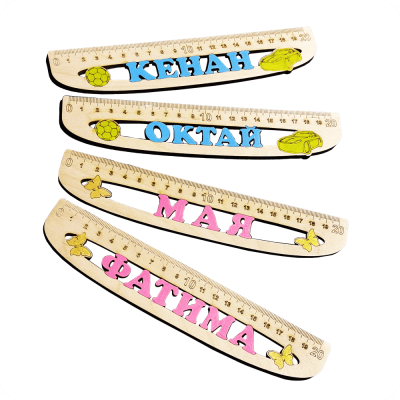 Personalized Wooden Ruler with Custom Name - 4