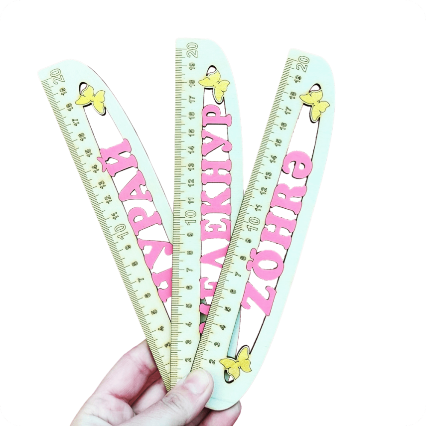 Personalized Wooden Ruler with Custom Name - 5