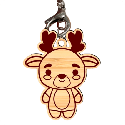 Reindeer Shaped Keychain 