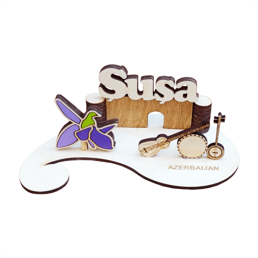 Şuşa Temalı Taxta Suvenir - 1