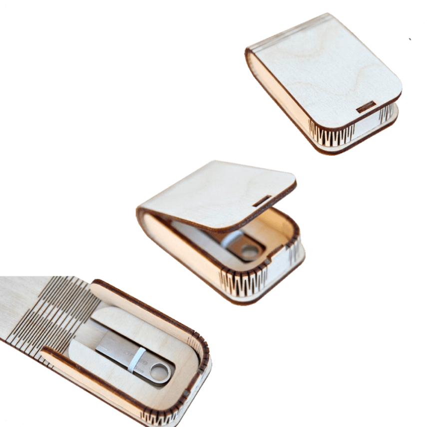 Taxta USB Yaddaş Qutusu - 4