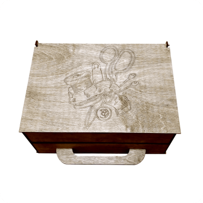 Wooden Box for Sewing Accessories - 1