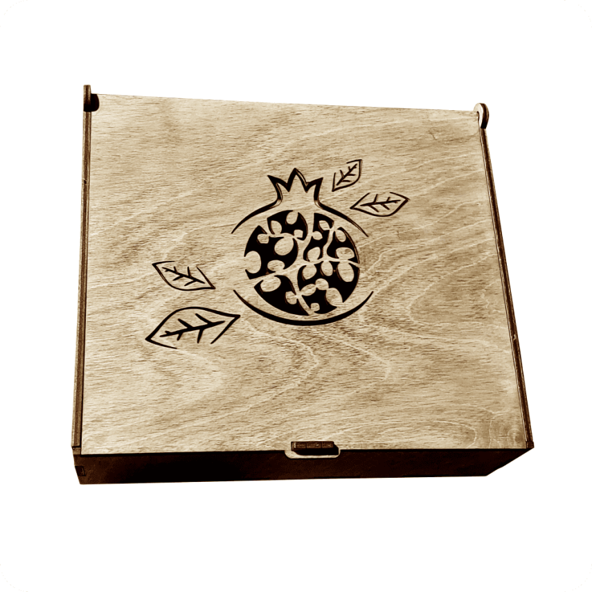 Wooden Box with Laser Engraved Logo - 1