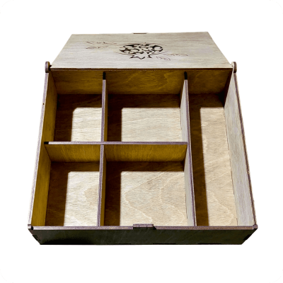 Wooden Box with Laser Engraved Logo - 2