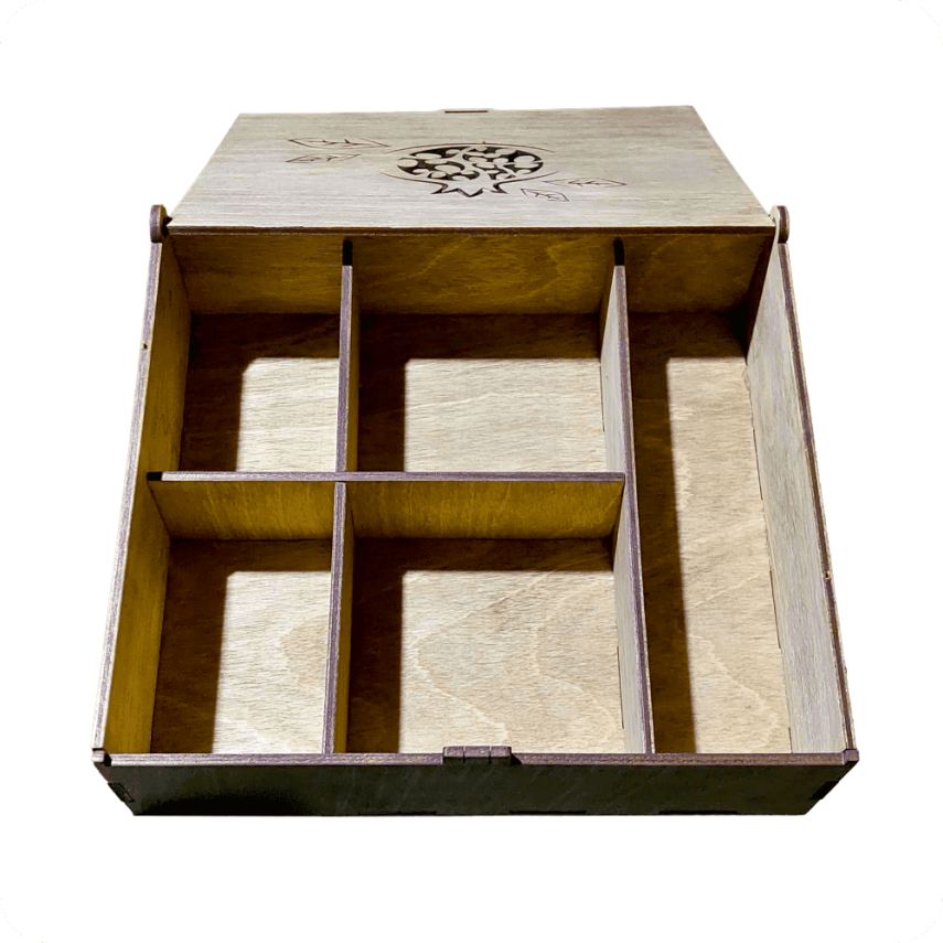 Wooden Box with Laser Engraved Logo - 2