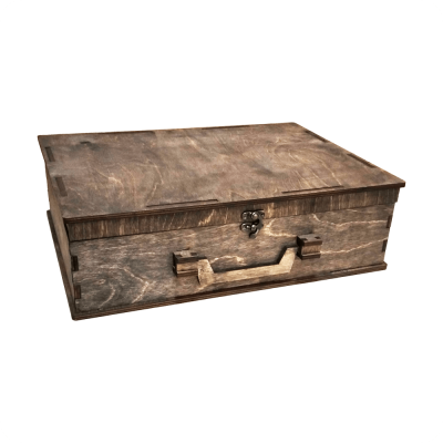 Wooden Briefcase-Style Gift Box - 2