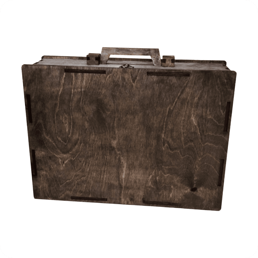 Wooden Briefcase-Style Gift Box - 3
