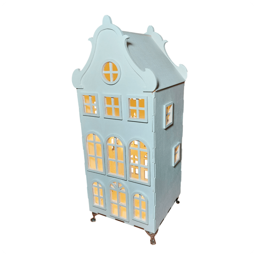 Wooden Decorative House with Light - 1
