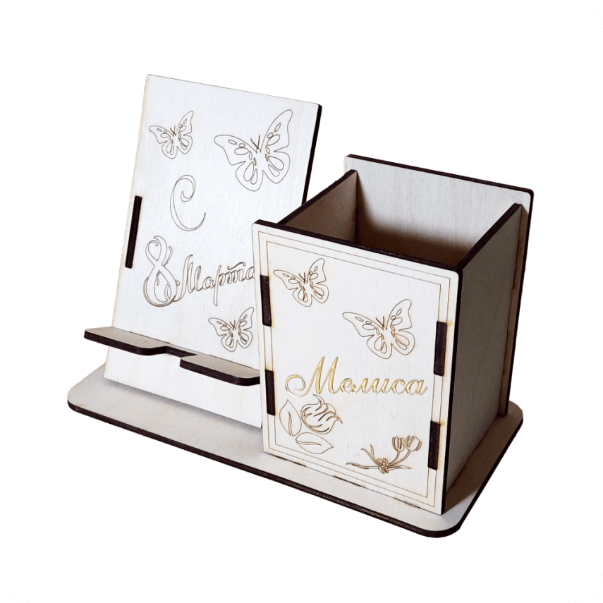 Wooden Desk Organizer – 8 March Gift - 2