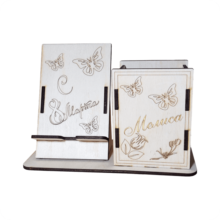 Wooden Desk Organizer – 8 March Gift - 3