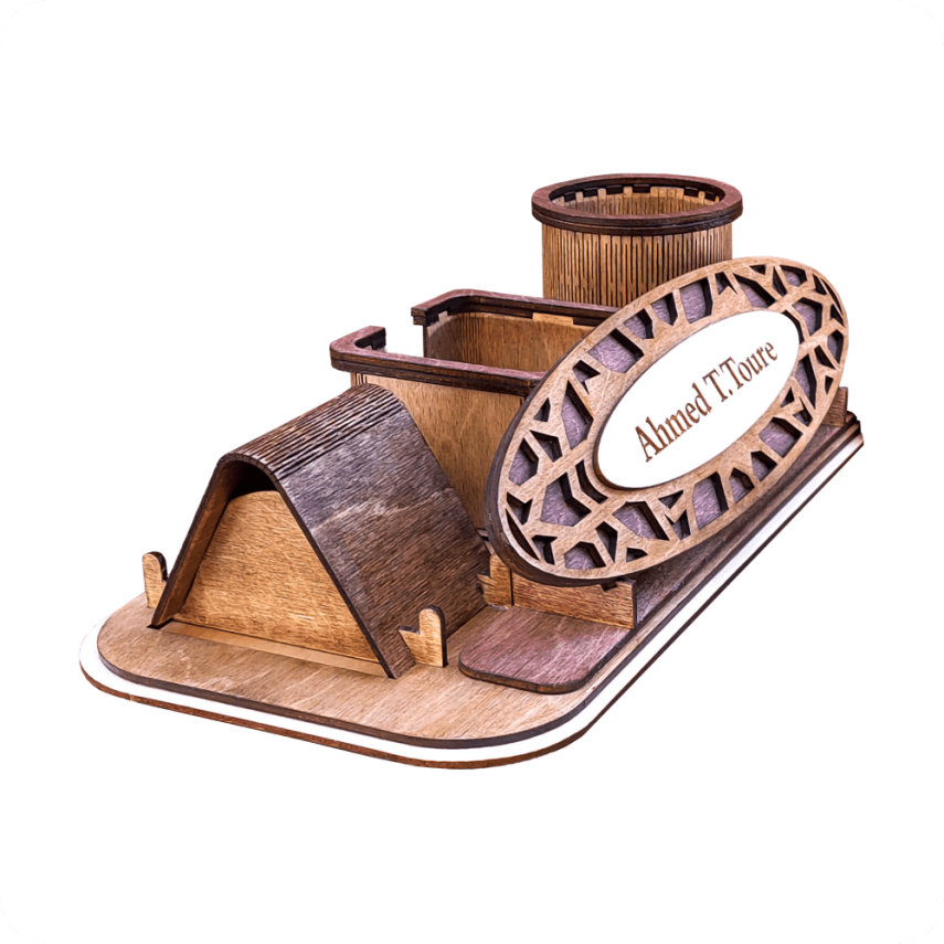 Wooden Desk Organizer - 3