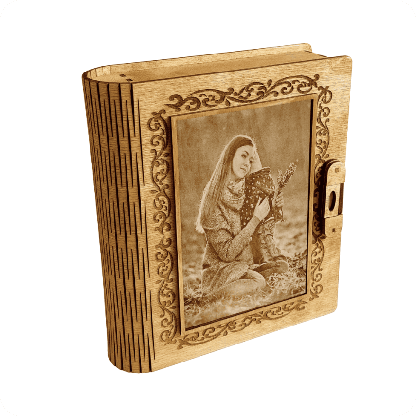 Wooden Gift Box in the Shape of a Book - 1