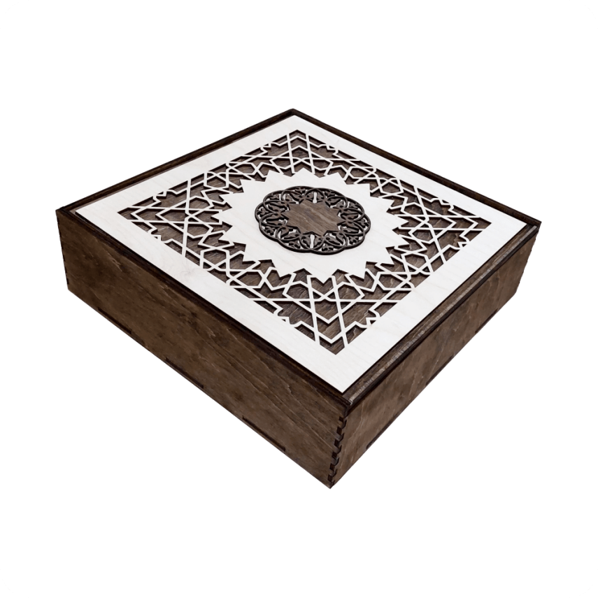 Wooden Gift Box with Pattern - 1