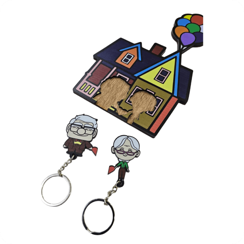 Wooden Key Holder Inspired by “Up” Movie - 2