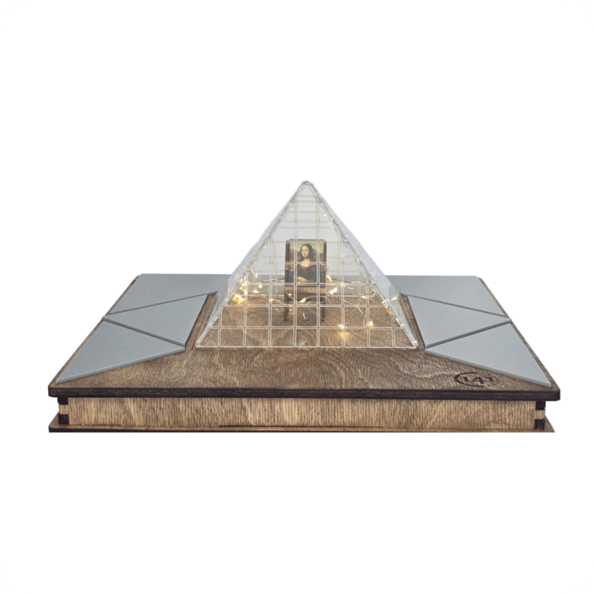 Wooden Louvre Pyramid Decor - 1