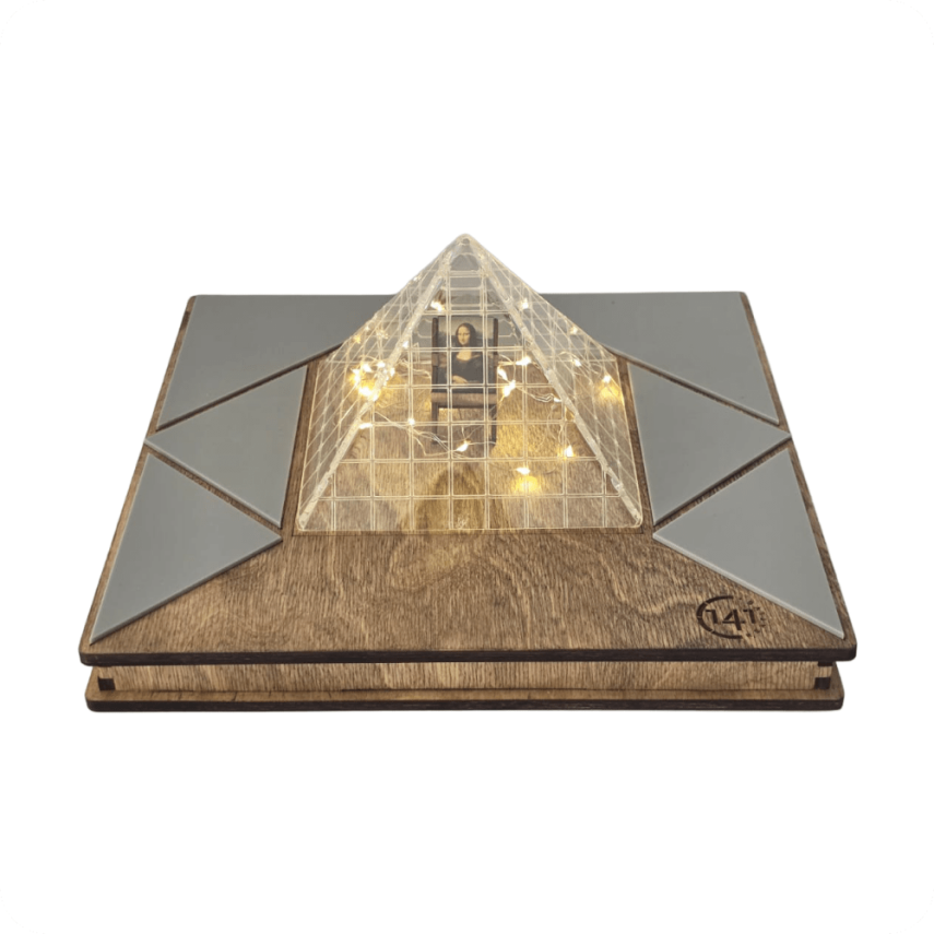 Wooden Louvre Pyramid Decor - 2