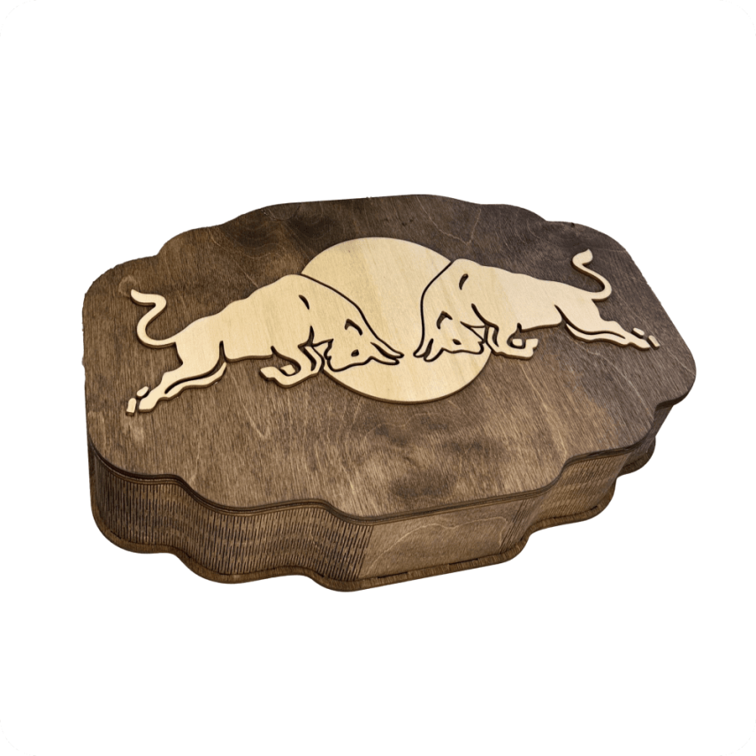 Wooden Red Bull Design Box - 1