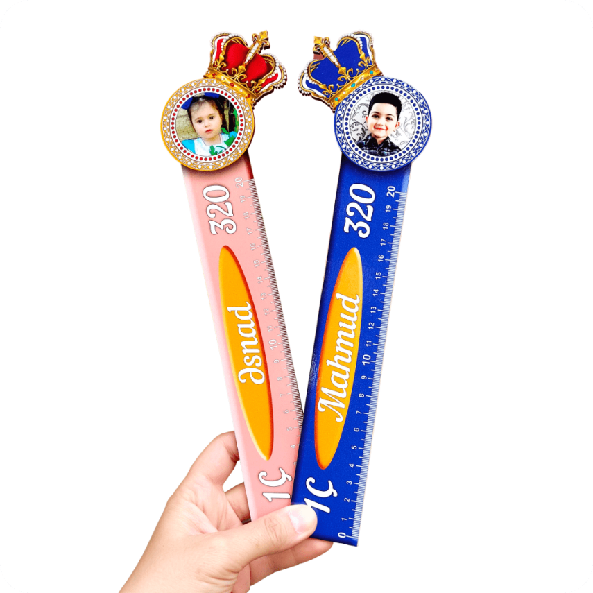 Wooden Ruler with Personalized Photo and Name - 1