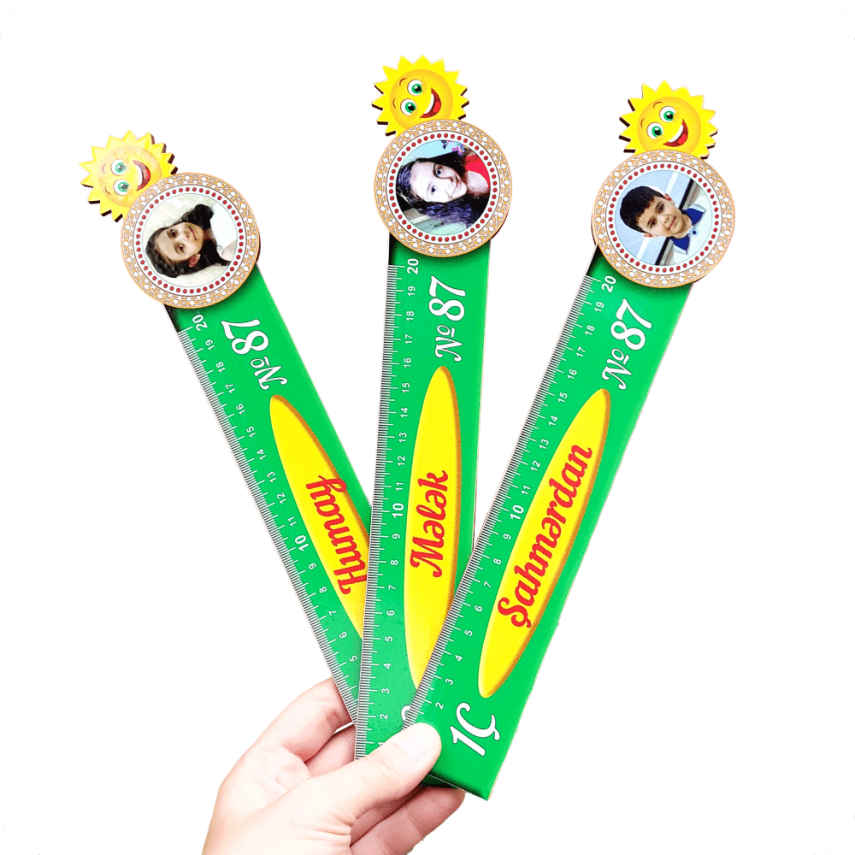 Wooden Ruler with Personalized Photo and Name - 2