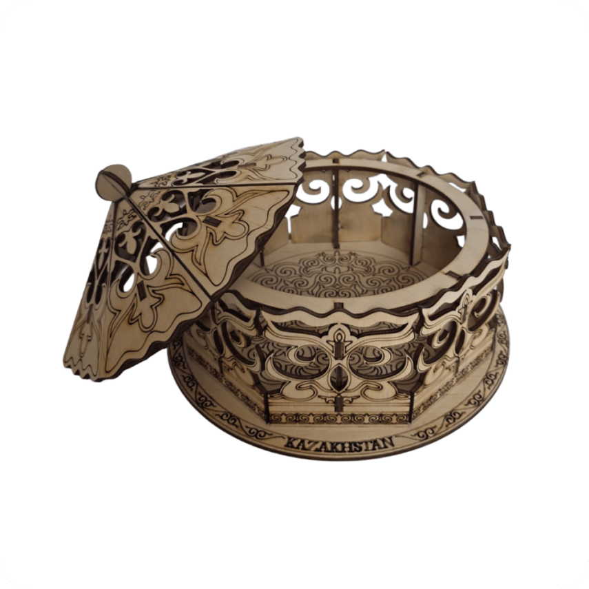 Wooden Yurt-Shaped Box - 2